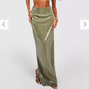 NWOT Sequins Maxi Skirt
